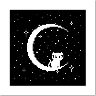 Celestial Pixels Kitty Posters and Art